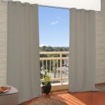 Rideau d'extrieur moondream en toile unie outdoor polyester taupe