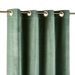 Rideau à ?illets en velours vert tilleul à l'unité 140x300 Rideau à ?illets en velours vert tilleul à l'unité 140x300