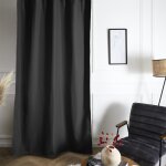 Rideau isolant polaire noir 135x240 cm