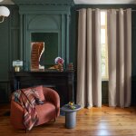 Rideau en lin beige 190x270 cm