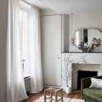 Rideau en lin blanc 145x280 cm