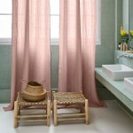 Rideau en lin rose 350x280 cm Rideau en lin rose 350x280 cm