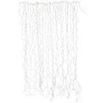 Rideau lumineux en plastique argent 200x300cm