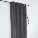 Rideau obscurcissant et isolant en velours c�tel� polyester / velours