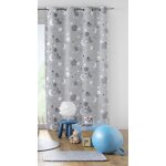 Rideau occultant enfant ambiance astrale polyester gris 260 x 140 Rideau occultant enfant ambiance astrale polyester gris 260 x 140