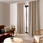 Rideau occultant grande hauteur naturel 140 x 280 cm Rideau occultant grande hauteur naturel 140 x 280 cm