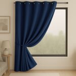 Rideau occultant ignifug� polyester bleu outremer 240x260