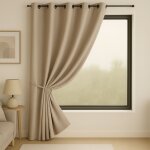 Rideau occultant ignifug� polyester lin 140x180 cm