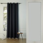 Rideau occultant � oeillets toile de coton fusain 130x260