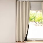 Rideau occultant en polyester blanc ivoire 140x180cm Rideau occultant en polyester blanc ivoire 140x180cm