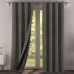 Rideau occultant en polyester gris anthracite 140x260cm