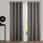 Rideau occultant en polyester gris perle 140x240cm