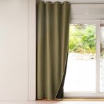 Rideau occultant en polyester vert kaki 140x180cm Rideau occultant en polyester vert kaki 140x180cm