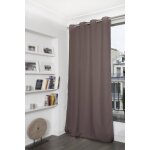 Rideau occultant et thermique moondream polyester poivre 260 x 145