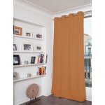 Rideau occultant total oeillet orange mc374 135x260