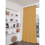 Rideau occultant total velours ?illet jaune mc215 135x260 Rideau occultant total velours ?illet jaune mc215 135x260