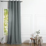 Rideau  oeillets gaze de coton bleu orage 140x260