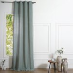 Rideau  oeillets gaze de coton cladon 140x290