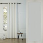 Rideau  oeillets lin lav blanc 140x290