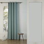 Rideau  oeillets lin lav cladon & noir 140x260