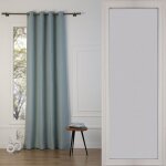 Rideau � oeillets toile de coton c�ladon 140x260