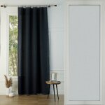 Rideau panneau lin lav fusain & sable 140x290