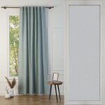 Rideau � passant lin lav� c�ladon 140x290