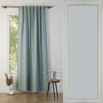 Rideau  passant lin lav cladon & noir 140x260