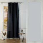 Rideau  passant lin lav fusain 140x260