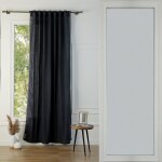 Rideau  passant lin lav fusain & sable 140x260