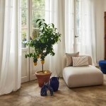 Rideau � passants en toile sans artifices blanc