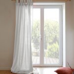 Rideau � pattes en gaze de coton 260 x 140 cm blanc
