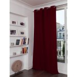 Rideau phonique ?illet rouge mc330 140x260