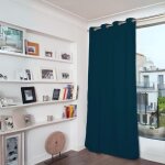 Rideau phonique occultant et thermique  moondream  polyester bleu