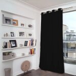 Rideau phonique occultant et thermique  moondream  polyester noir