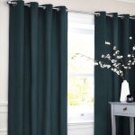 Rideau en polycoton bleu intense 140x250