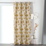 Rideau tamisant coralie polyester jaune 135x270 cm