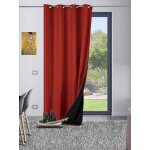 Rideau thermique aspect velours 140x260cm rouge Rideau thermique aspect velours 140x260cm rouge