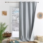Rideau thermique occultant 100% doublure polaire polyester gris clair Rideau thermique occultant 100% doublure polaire polyester gris clair