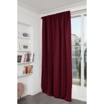 Rideau thermique occultant galon fronceur rouge mc330 140x300 Rideau thermique occultant galon fronceur rouge mc330 140x300