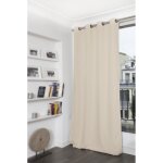 Rideau thermique occultant ?illet beige mc634 140x260