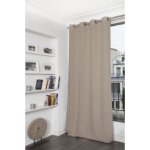 Rideau thermique occultant oeillet gris mc740 140x180