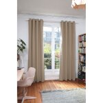 Rideau thermique oeillet beige mc8220 130x250
