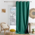 Rideau thermique phonique et semi occultant flanelle / polyester