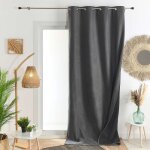 Rideau thermique phonique et semi occultant flanelle / polyester