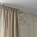 Rideau tissage toile  l'effet satin beige 145x280 cm