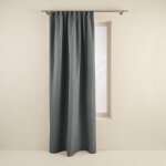 Rideau tissu à enduction pvc, occultant à 100% gris 350x280 cm Rideau tissu à enduction pvc, occultant à 100% gris 350x280 cm