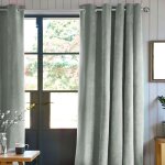 Rideau toucher velours gris clair 140x250
