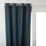 Rideau uni isolant et occultant jacquard / polyester bleu marine 140x260 Rideau uni isolant et occultant jacquard / polyester bleu marine 140x260