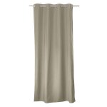 Rideau uni � oeillets polyester taupe 140x240 cm